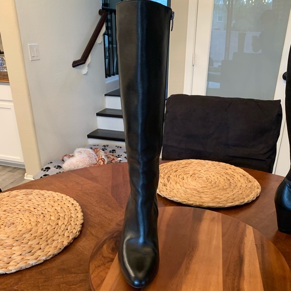 Via Spiga tall wedge heel leather boot - Picture 4 of 8